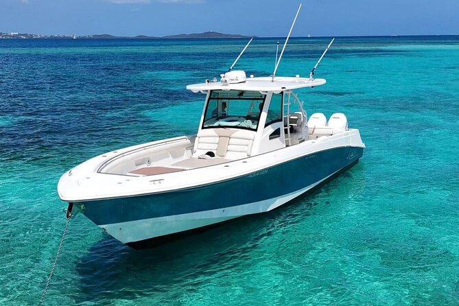 Fajardo Puerto Rico Island Adventure Private Boat Tour - Cayo Icacos: snorkeling-friendly anchoring and floating-platform downtime