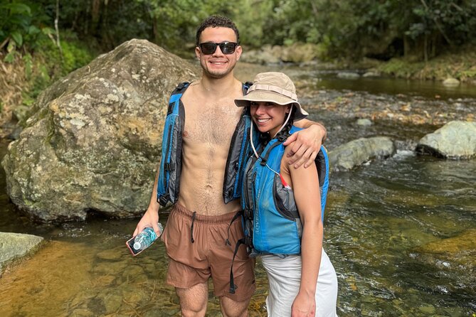 Famous Natural Waterslide in El Yunque Rainforest - The waterfall zone: two slides, two waterfalls, and a rope swing