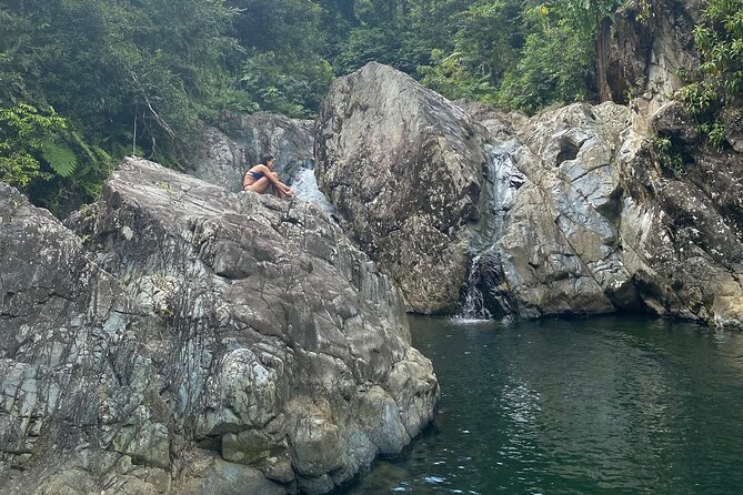 Full-Day Tinajas Hiking to El Yunque Rainforest with Transport - Tinajas waterfalls and the natural pool: rope swings, big jumps, and spring-water photos
