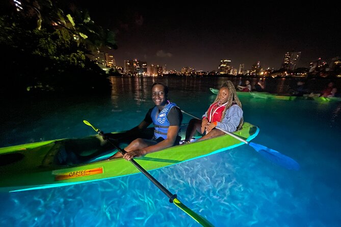Night Kayak - Condado City Lights Tour - The Stepping Part: Step Down About Two Feet Off the Dock