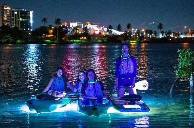 Paddle & Glow LED Kayaking - Food and beach time: snacks now, then real stops later