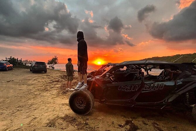 Private San Juan Beach Tour Can-Am UTV Experience Off Road - Playa Piñones: kiosks, fried food, and real coastal energy