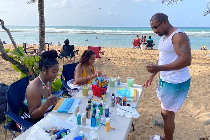 Puerto Rico: Lifestyle, Art, and Cultural Tour - Beach-side sip and paint at Terraplen La Posita de Pinones (freestyle, not a lesson)