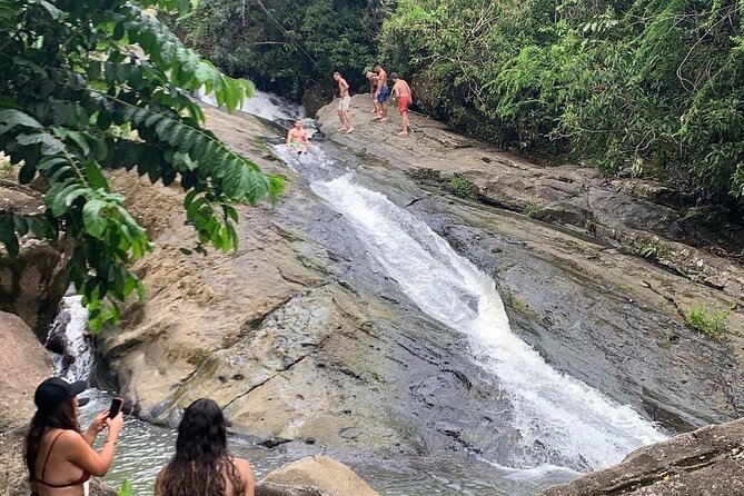 Rainforest Waterfall Slides/Adult Drinks included/ Beach - Rainforest hike to the first waterfall slide and a rock cave photo stop