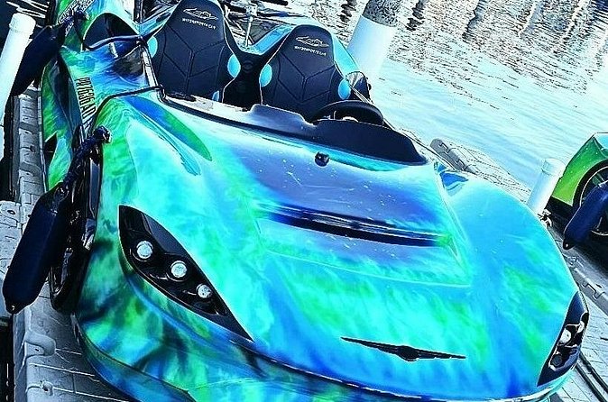 San Juan PR Watersports Car Rental Green McLaren - Gear and safety: goggles, wet seats, and saltwater that bites