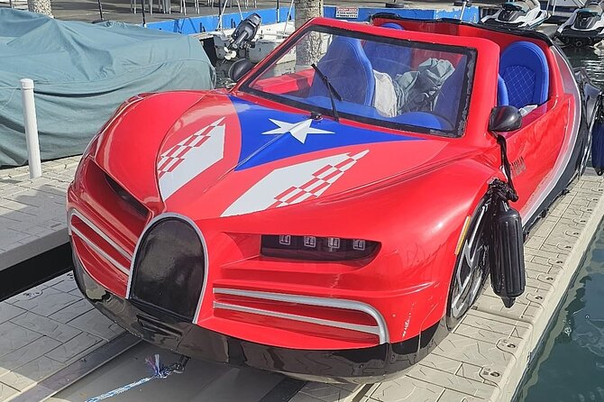 San Juan Watersports Car Rentals Red Bugatti - Before you go: height/weight checks and the $150 damage deposit